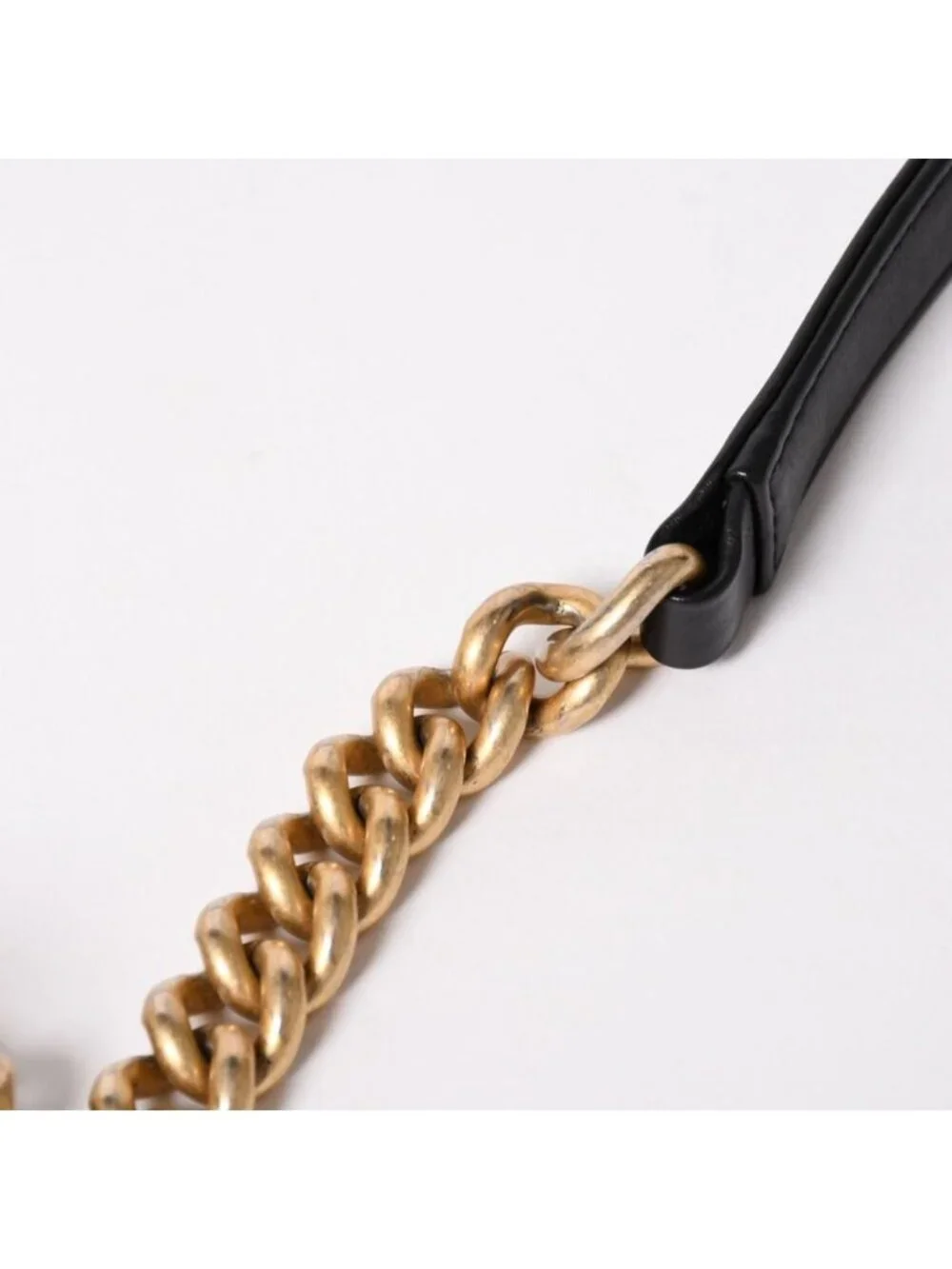 Chanel Boy 25 Chain Shoulder Bag Base CC Logo Lambskin Black